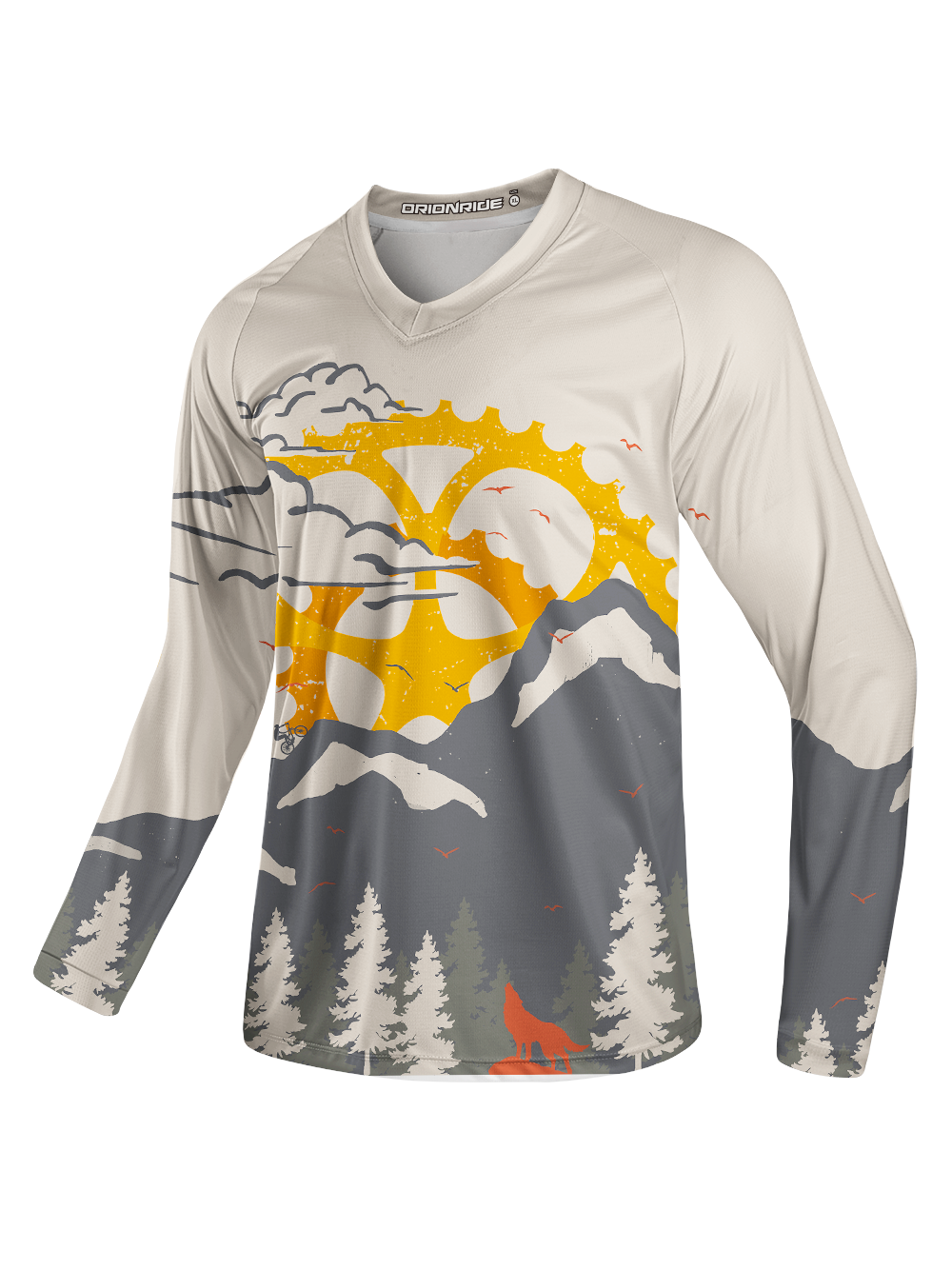 Orionride Mountain Inspired Long Sleeve Downhill Jersey