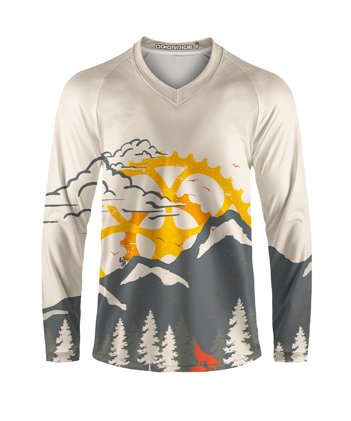 Orionride Mountain Inspired Long Sleeve Downhill Jersey
