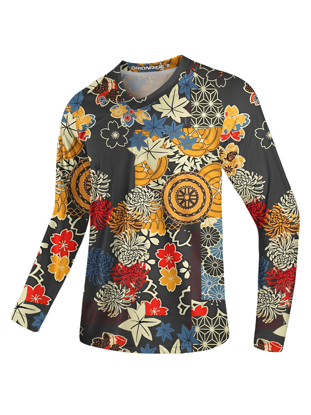Orionride Unique Gear Flower Long Sleeve Downhill Jersey