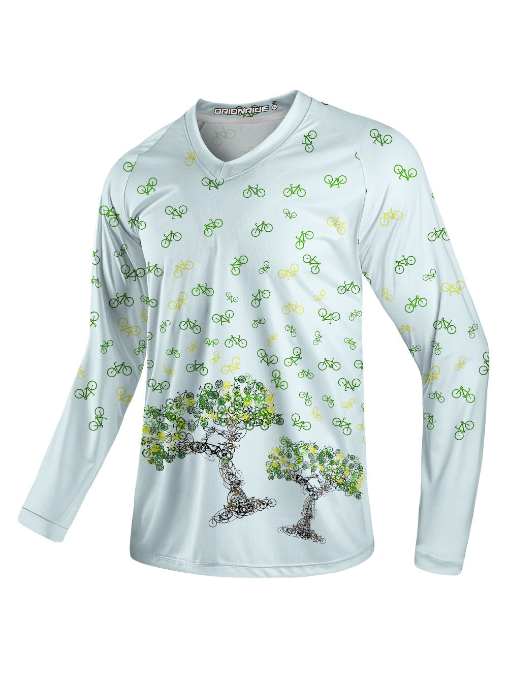 Orionride Bicycle Tree Art Long Sleeve Downhill Jersey