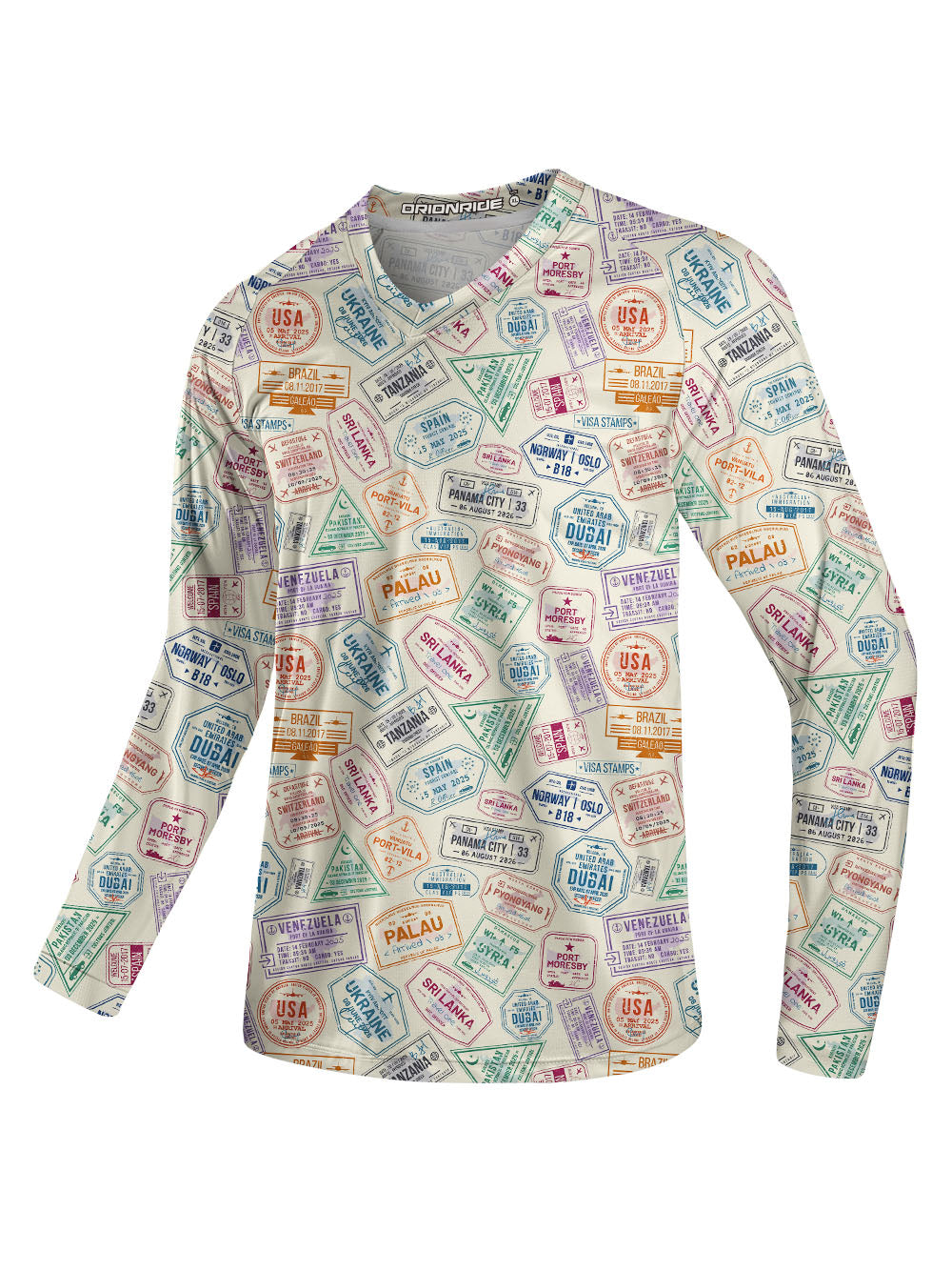 Orionride Colorful Passport Long Sleeve Downhill Jersey