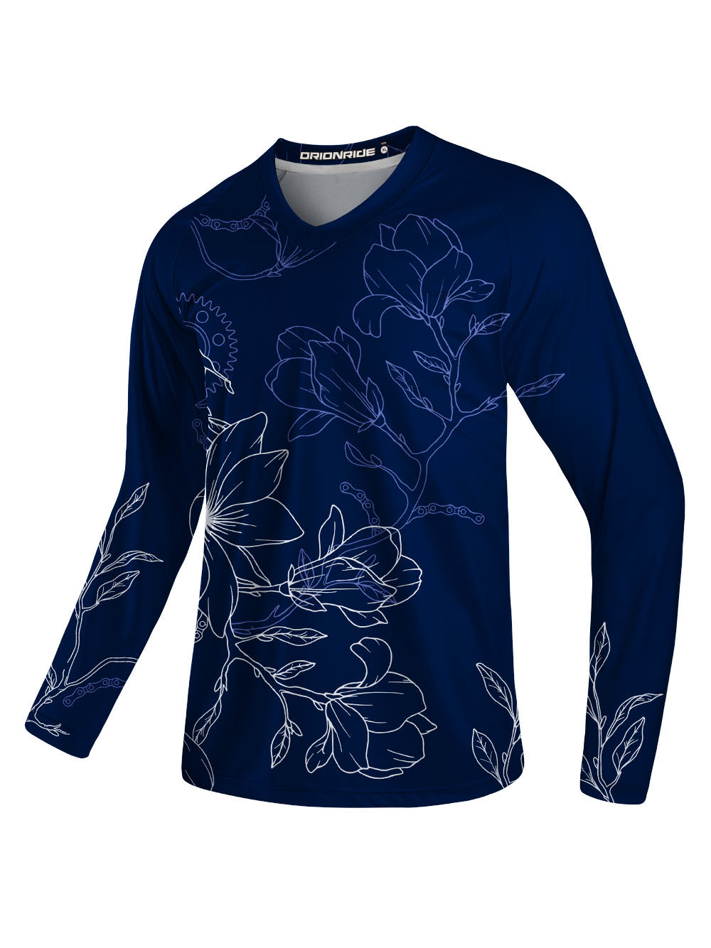 Orionride Gear Hibiscus Flower Long Sleeve Downhill Jersey