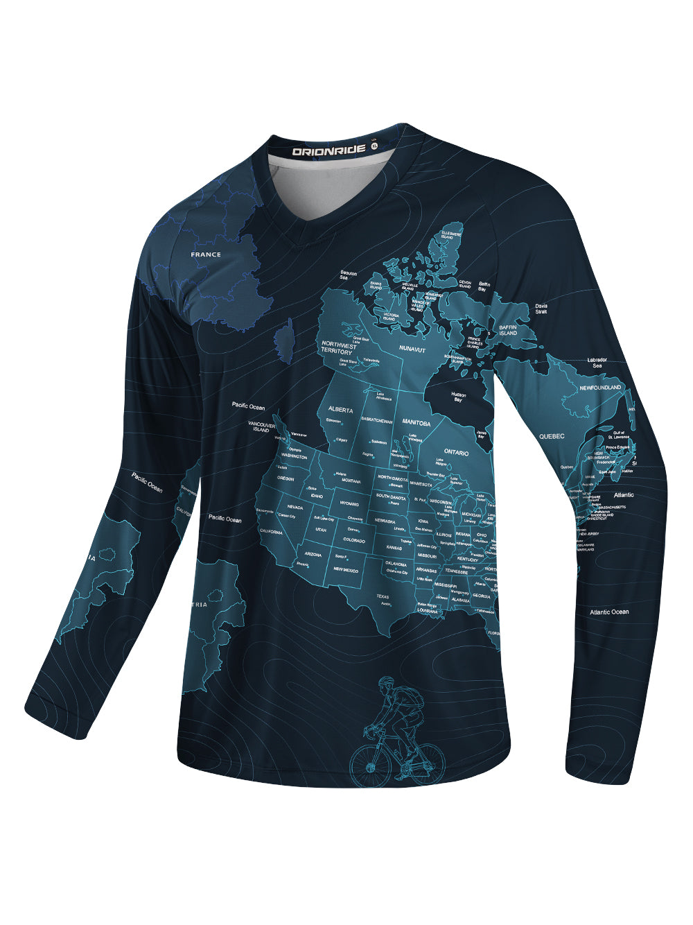 Orionride Travel Around The World Long Sleeve Downhill Jersey