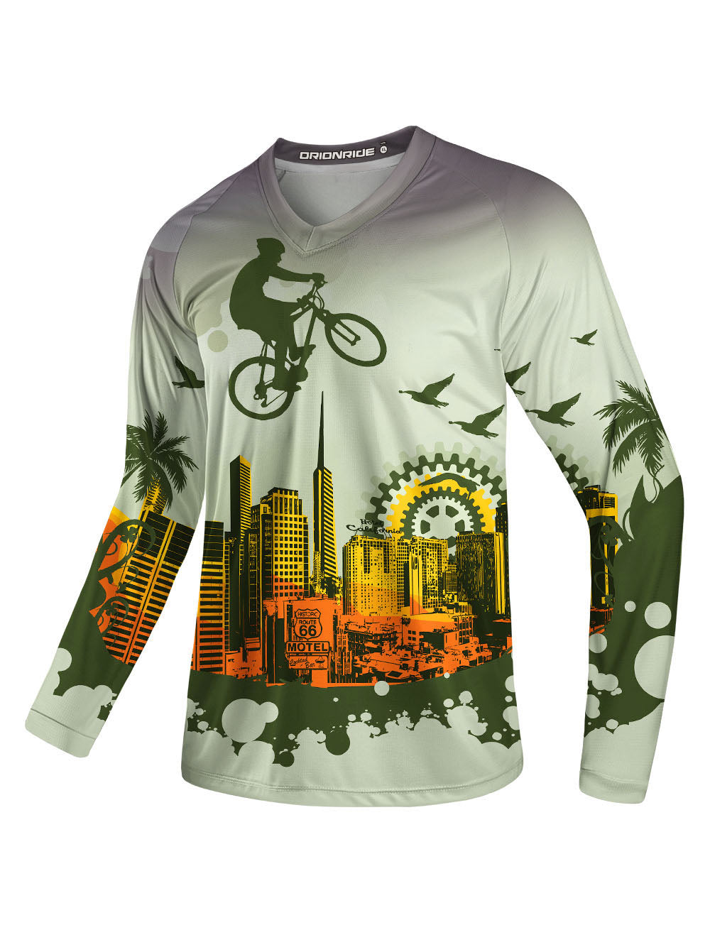 Orionride Flying Over The City Long Sleeve Downhill Jersey