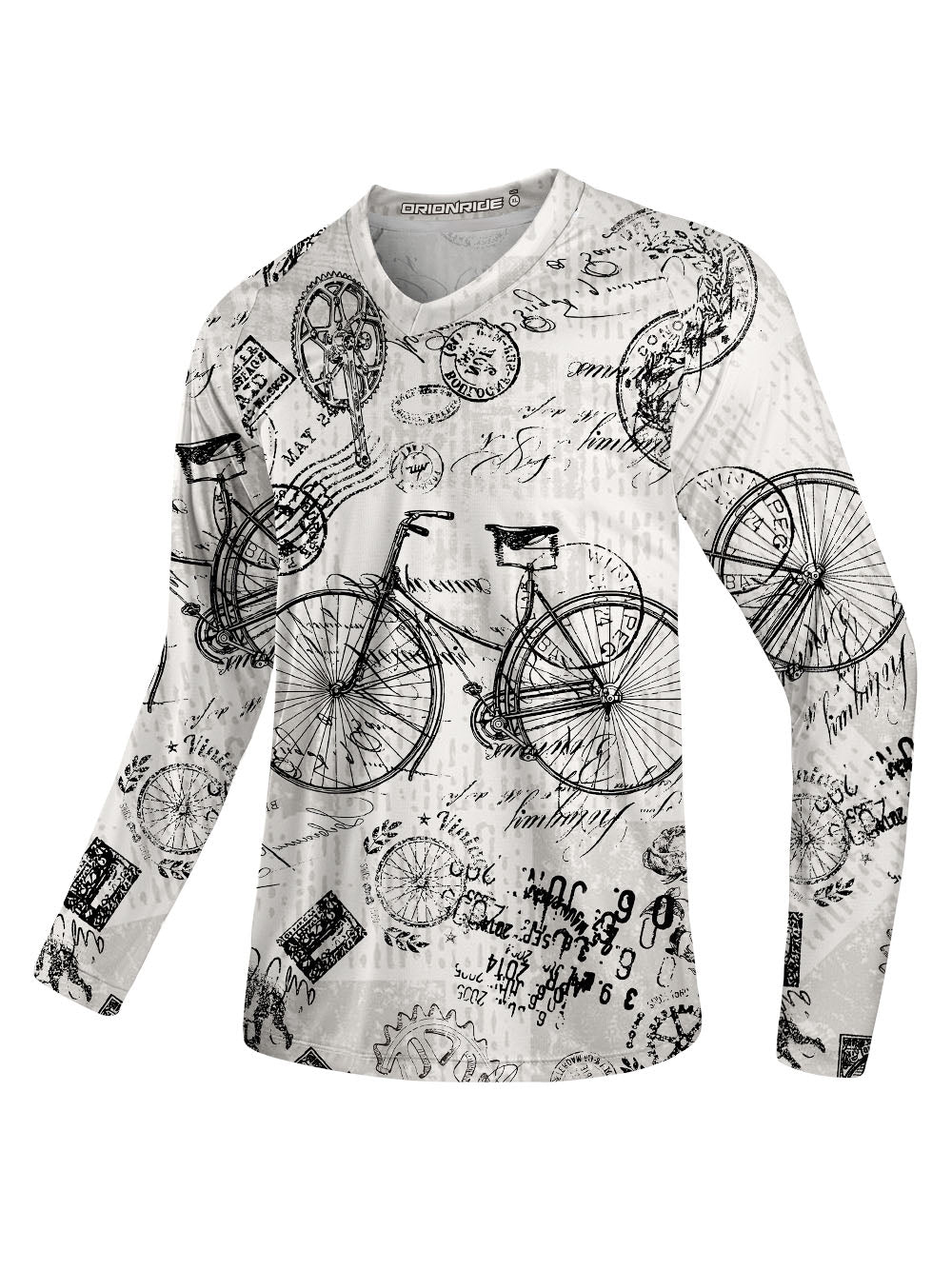 Orionride Nostalgic Bicycle Long Sleeve Downhill Jersey