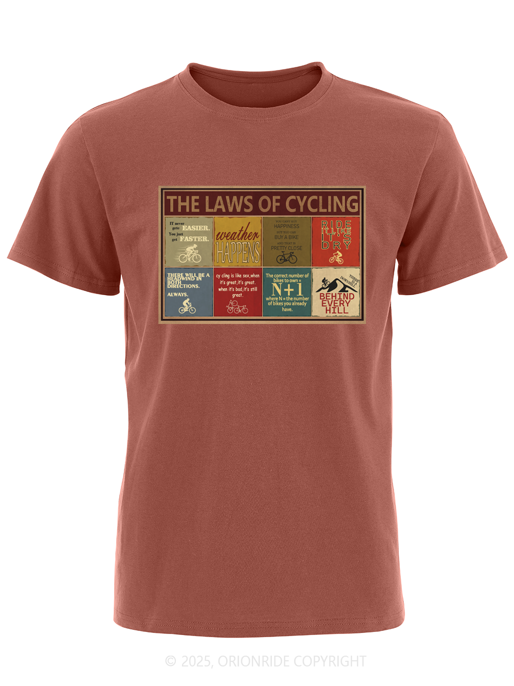 Orionride The Laws Of Cycling Short Sleeves Bike T-Shirt