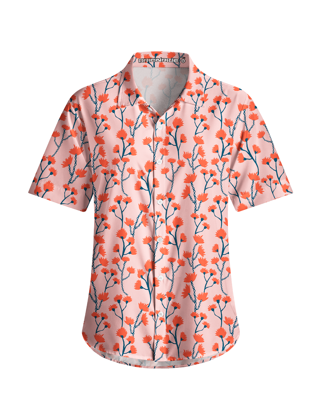 Orionride Flower Chain Zipper Pockets Ultra Lightweight Short Sleeves Women's Gravel Shirt