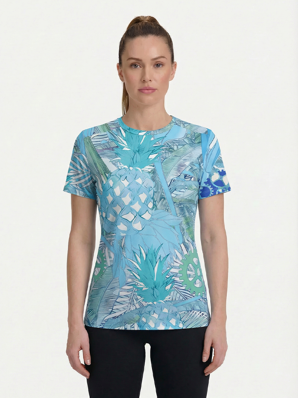 Orionride Tropical Pineapple Women's Breathable Short Sleeve T-shirt