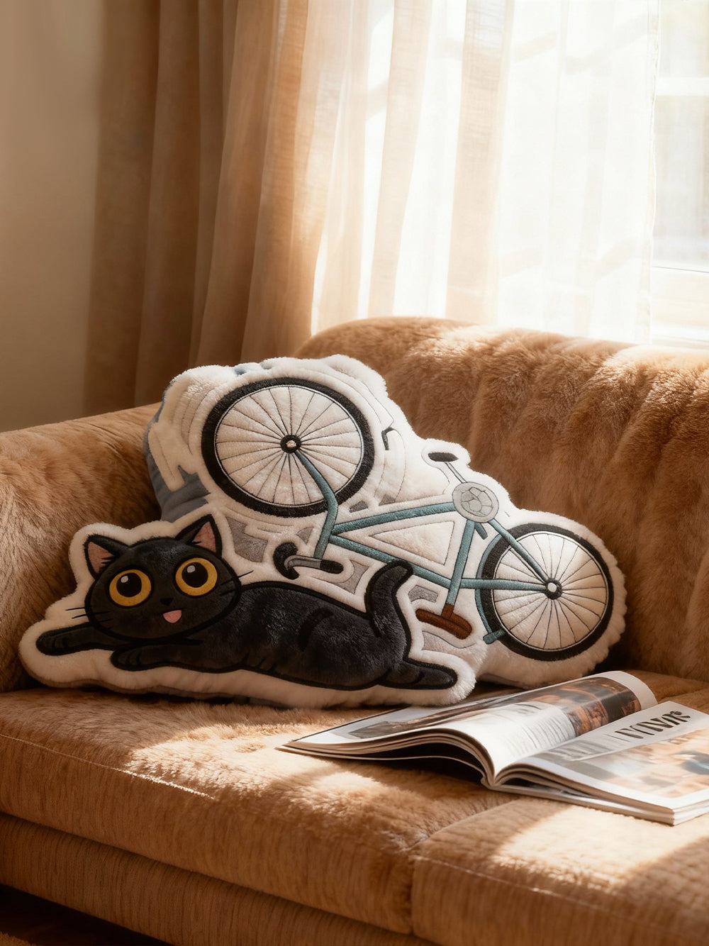 Orionride Lazy Cycling Kitten Odd-Shaped Pillows