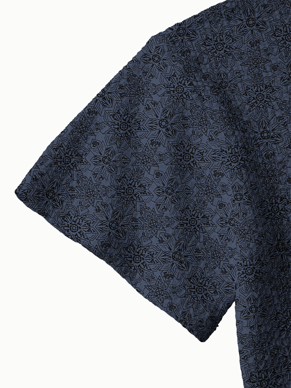 Orionride Snowflake-Shaped Parts Men's Camp Collar Knitted Shirt