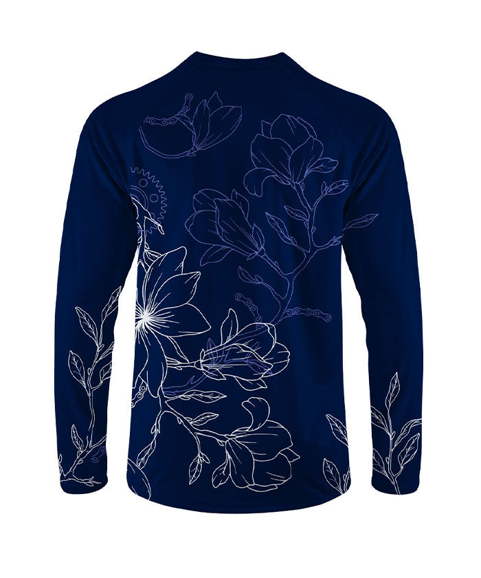 Orionride Gear Hibiscus Flower Long Sleeve Downhill Jersey