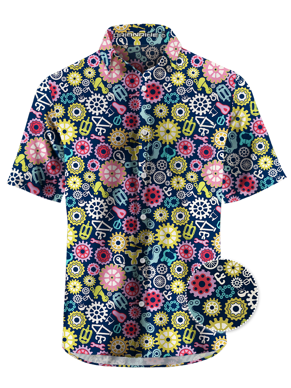 Orionride Colorful Gear Flower Ultra Lightweight Short Sleeves Hawaiian shirt