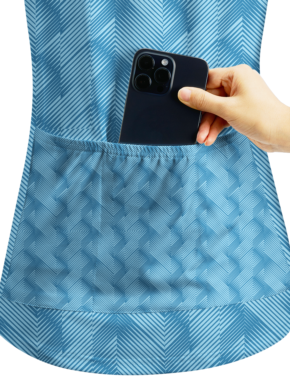 Orionride Curved Pattern Women's Quarter Zipper Long Sleeve Jersey