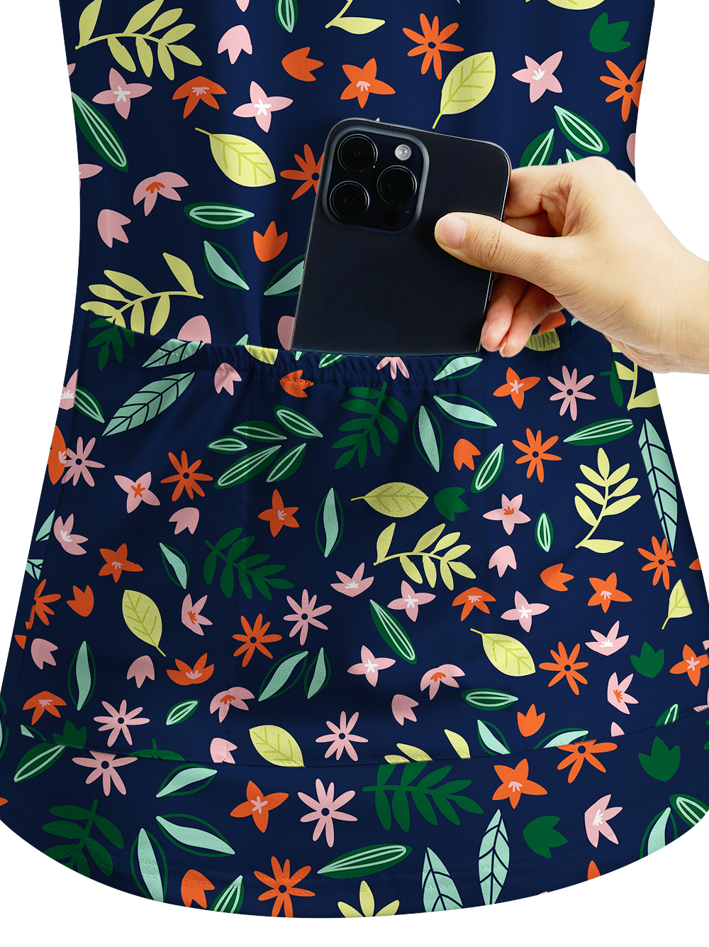 Orionride Amidst A Sea Of Flowers Women's Quarter Zipper Long Sleeve Jersey