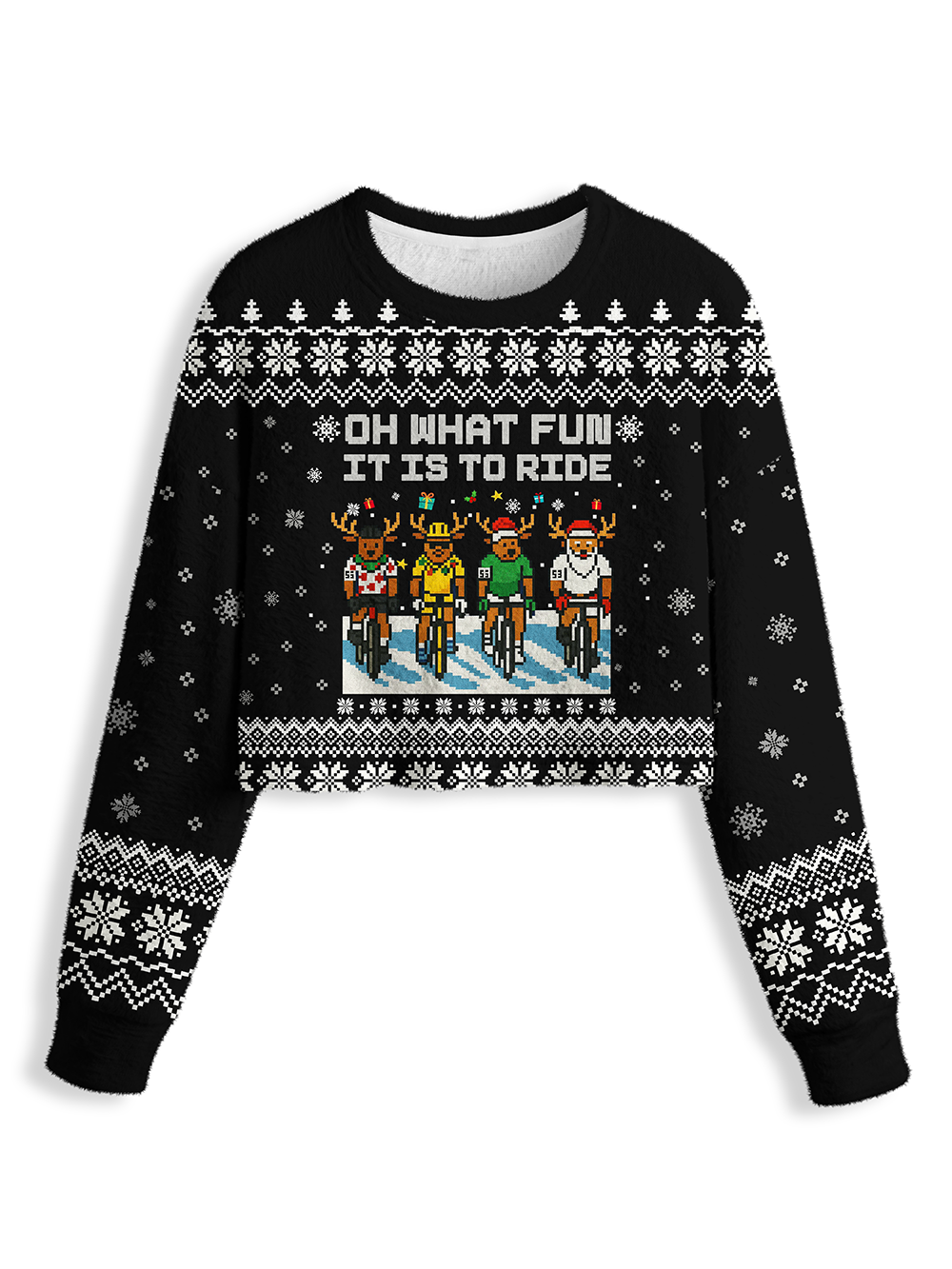 Orionride Christmas Reindeer Women's Crop Sweaters