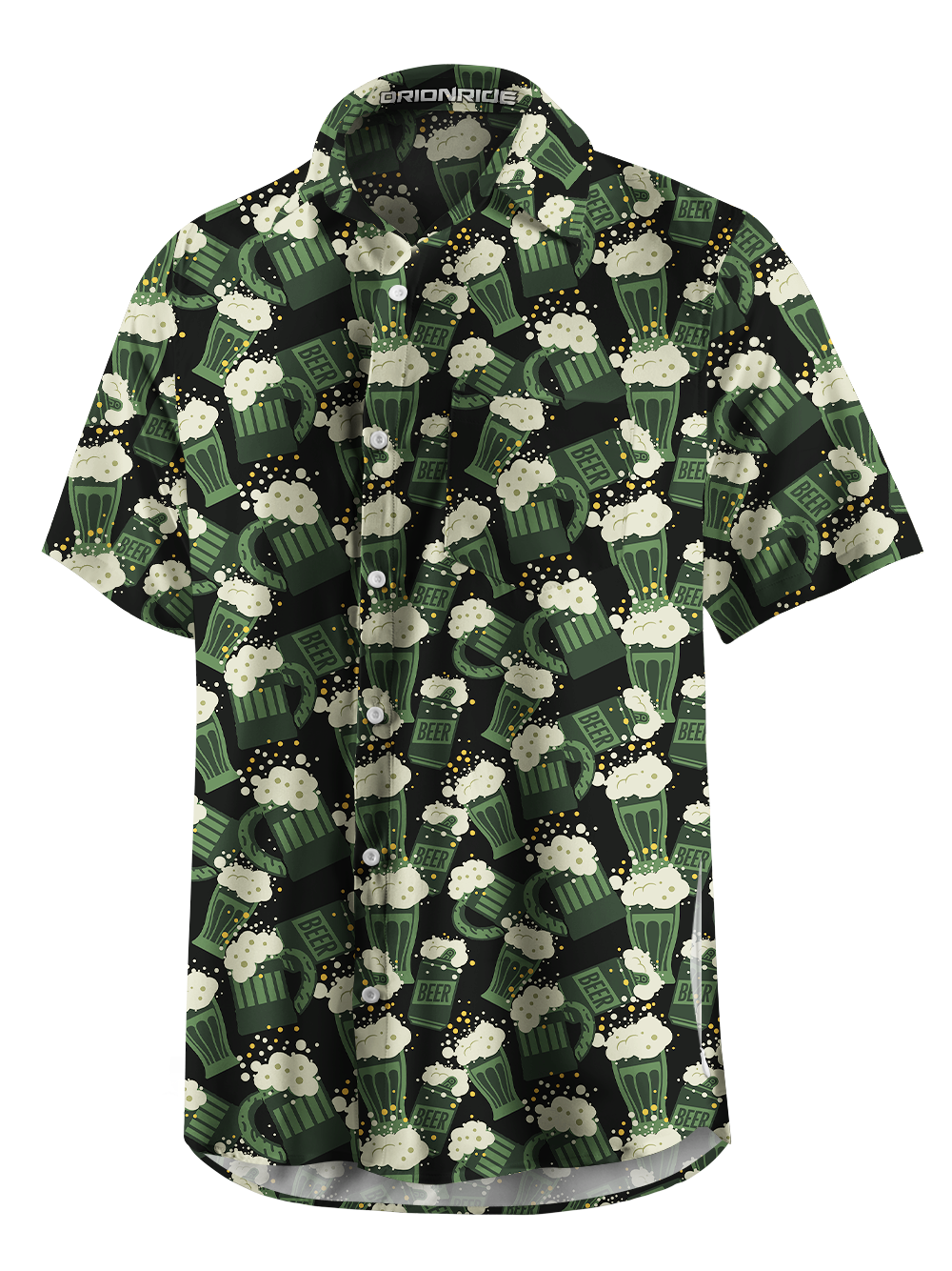 Orionride Chaotic Beer Zipper Pockets Ultra Lightweight Short Sleeves Gravel Shirt