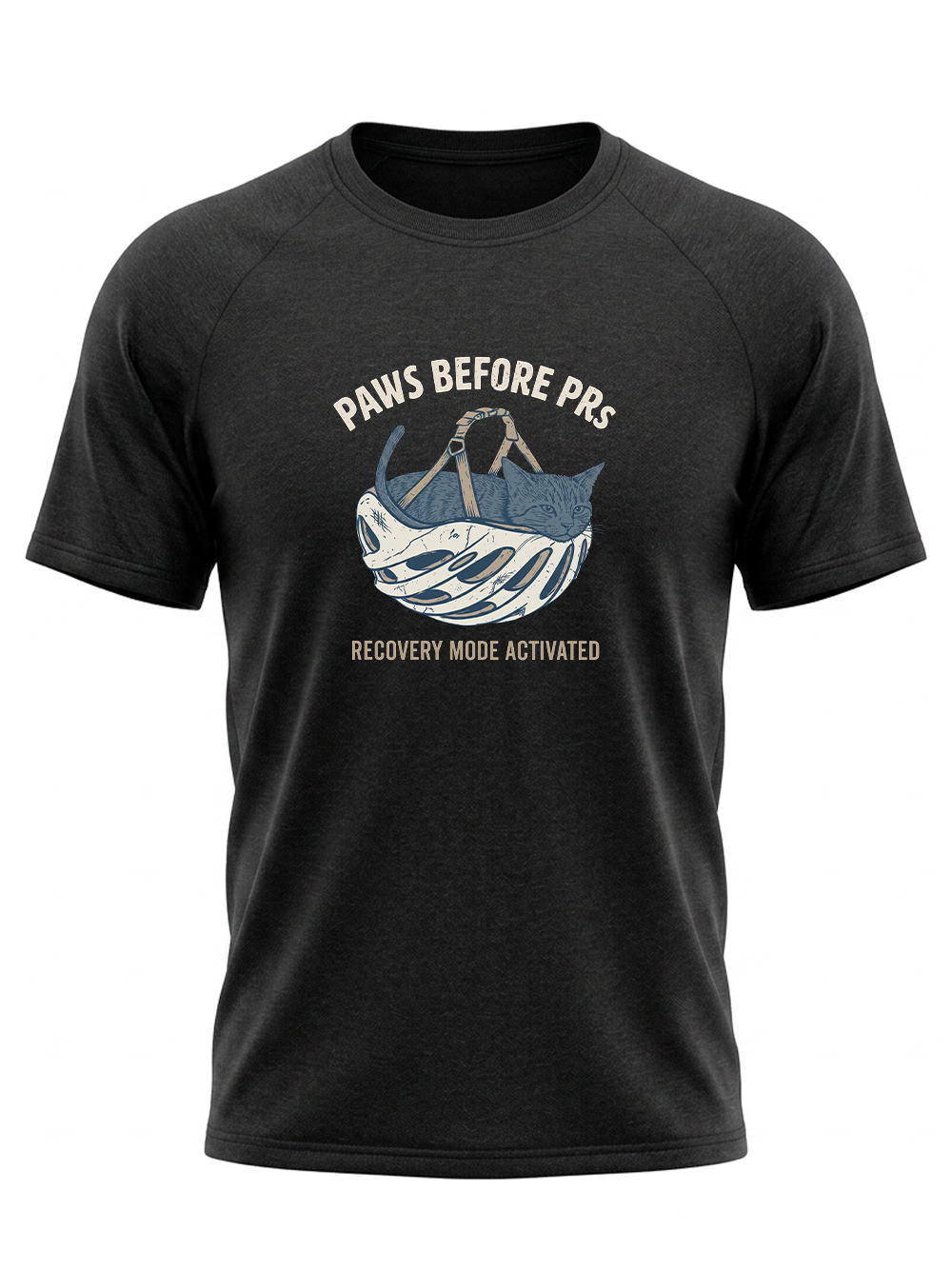 Orionride Cat In The Helmet Short Sleeves Quick-Dry Training T-Shirt