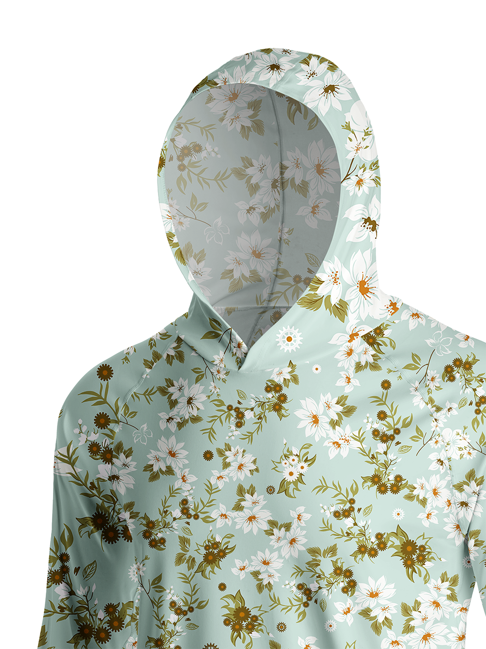 Orionride Blooming Flowers Long Sleeve Cycling Hoodie Shirt