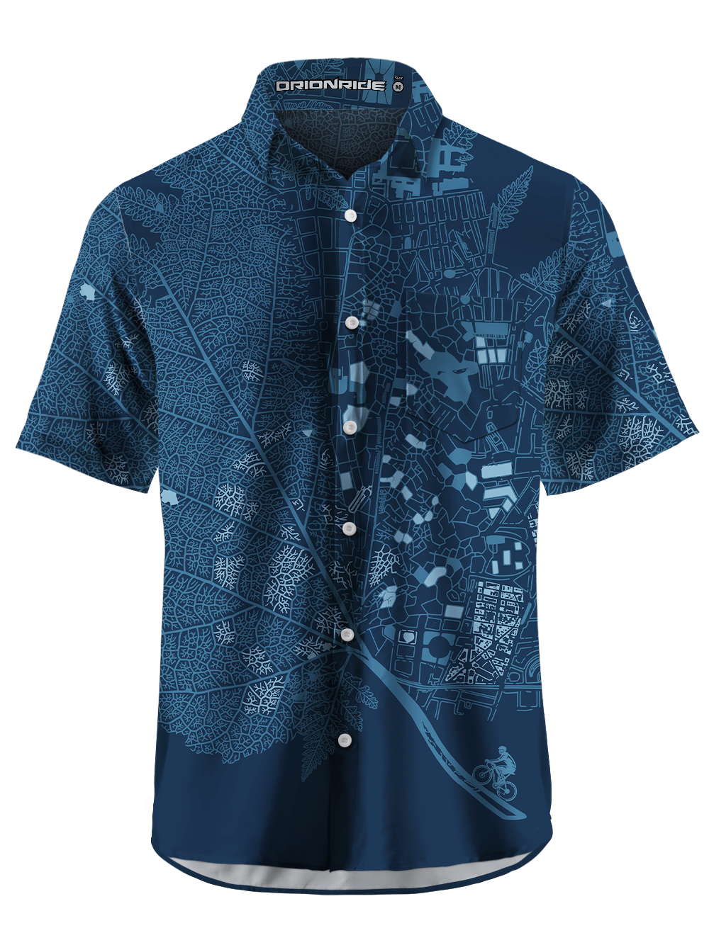 Orionride Leaf City Ride Zipper Pockets Ultra Lightweight Short Sleeves Gravel Shirt