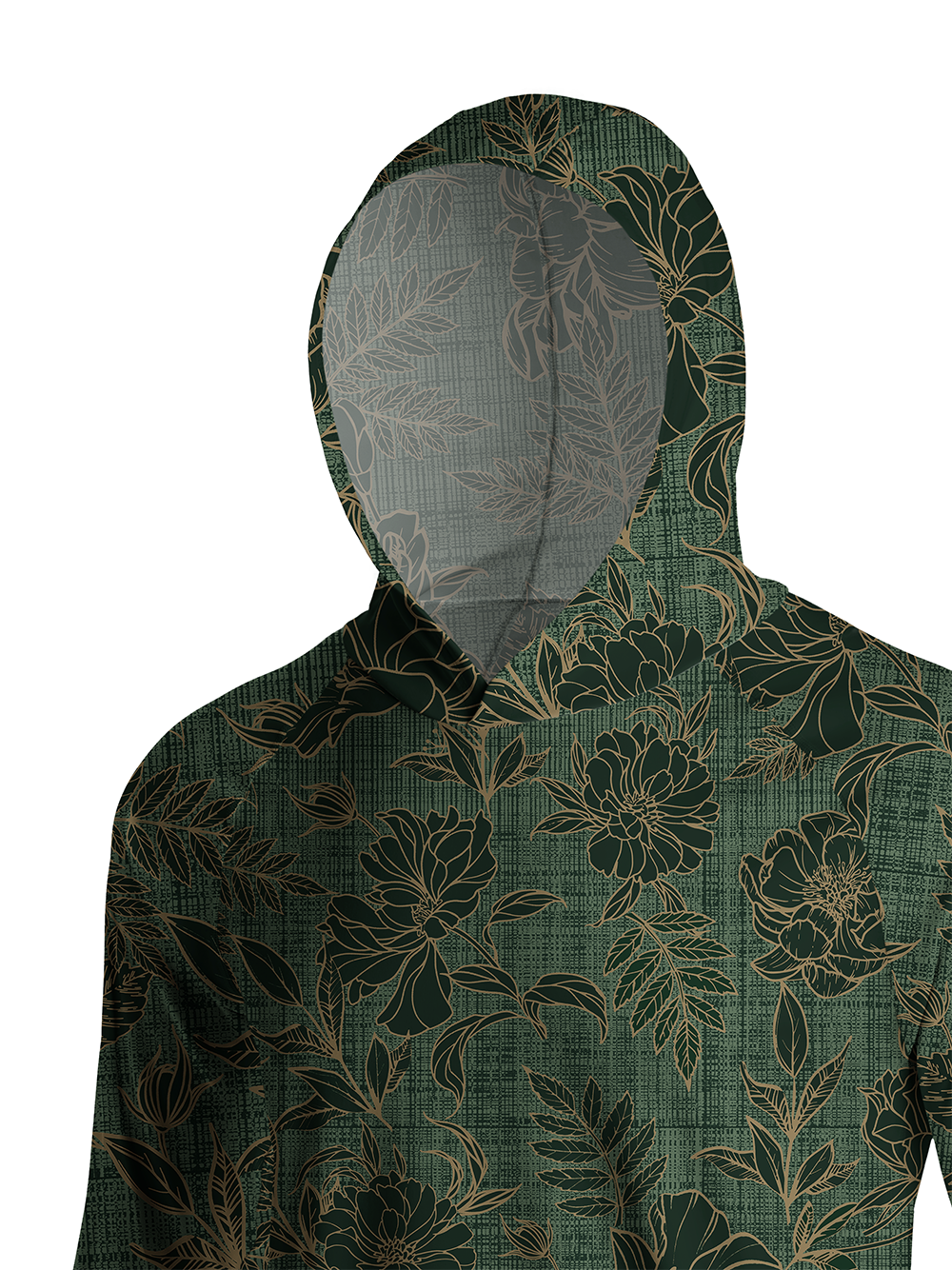 Orionride Gold lace Long Sleeve Cycling Hoodie Shirt
