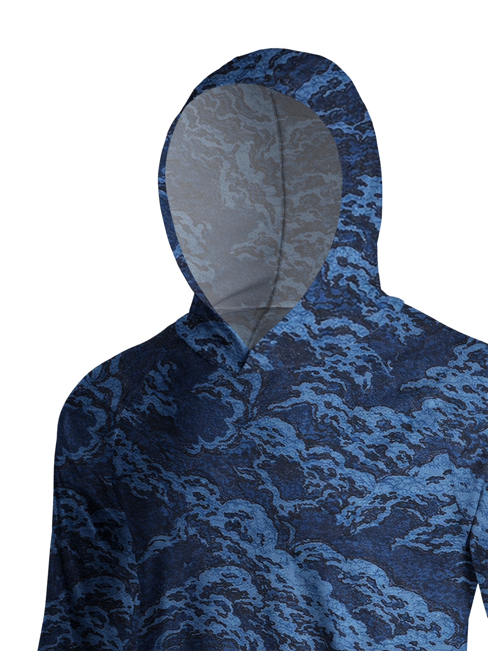 Orionride Surging Waves Long Sleeve Cycling Hoodie Shirt
