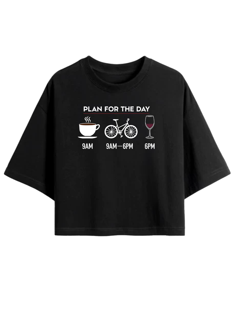 Orionride Plan For The Day Women's Oversize Cycling Crop Tops
