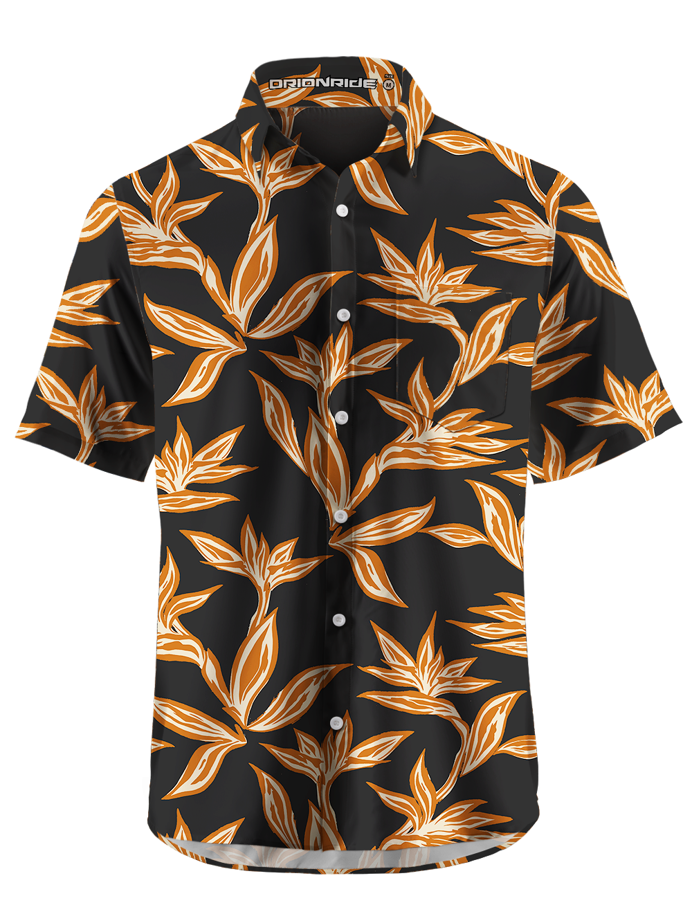 Orionride Strelitzia Reginae Zipper Pockets Ultra Lightweight Short Sleeves Gravel Shirt