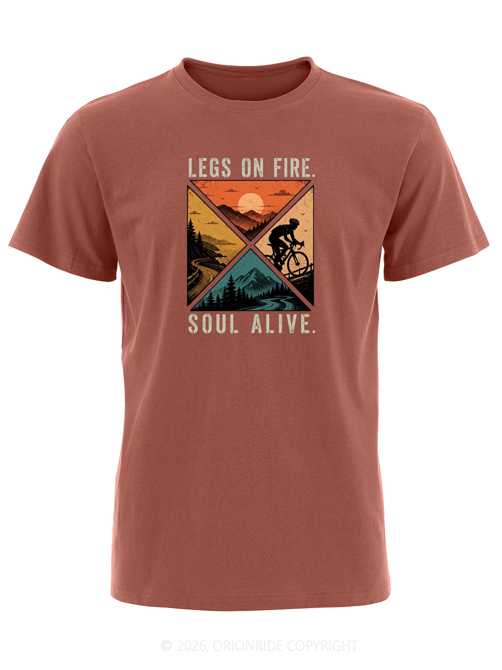Orionride Four Fire Scenes Short Sleeves Bike T-Shirt
