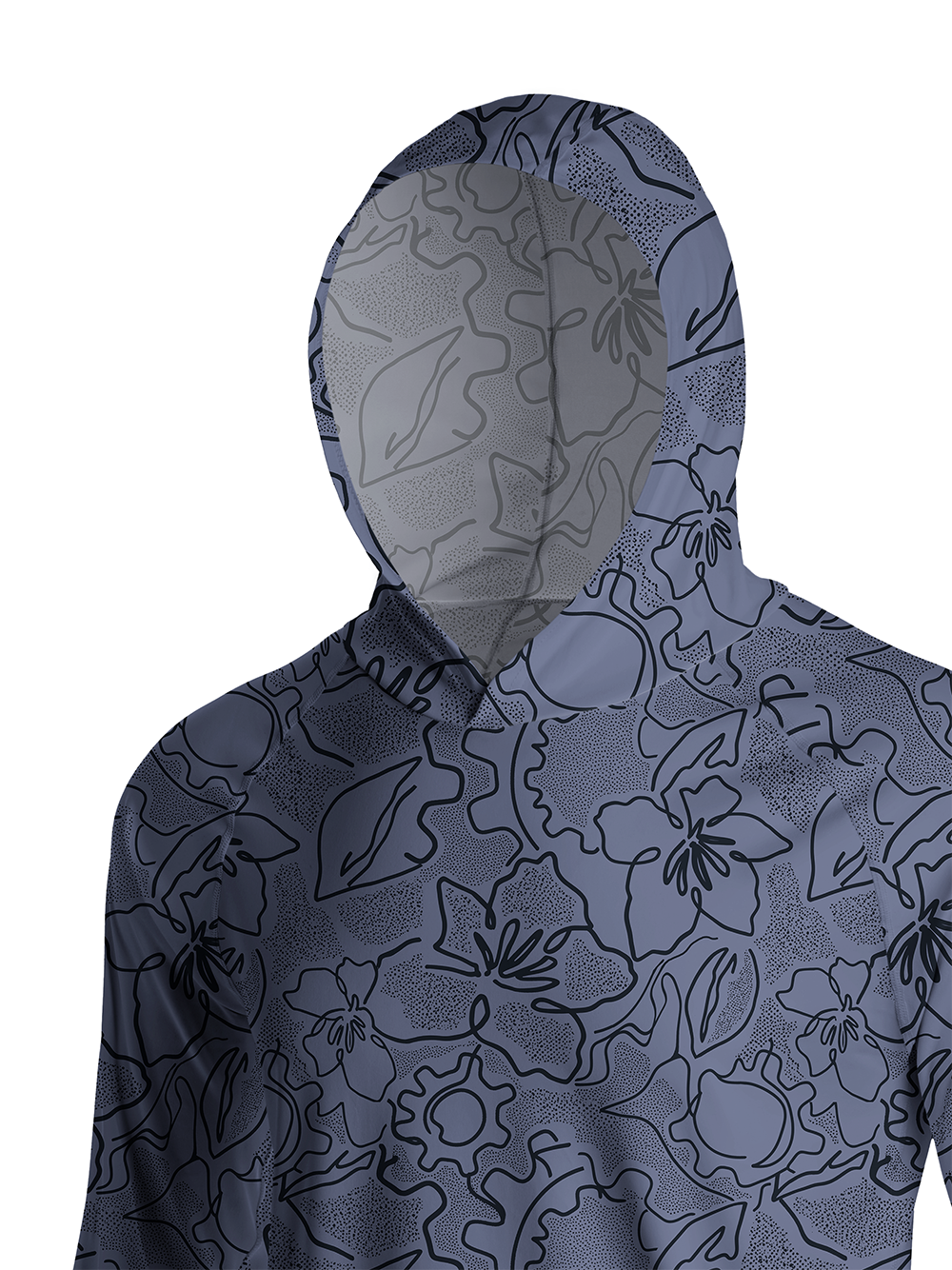 Orionride Tropical Leaves Long Sleeve Cycling Hoodie Shirt