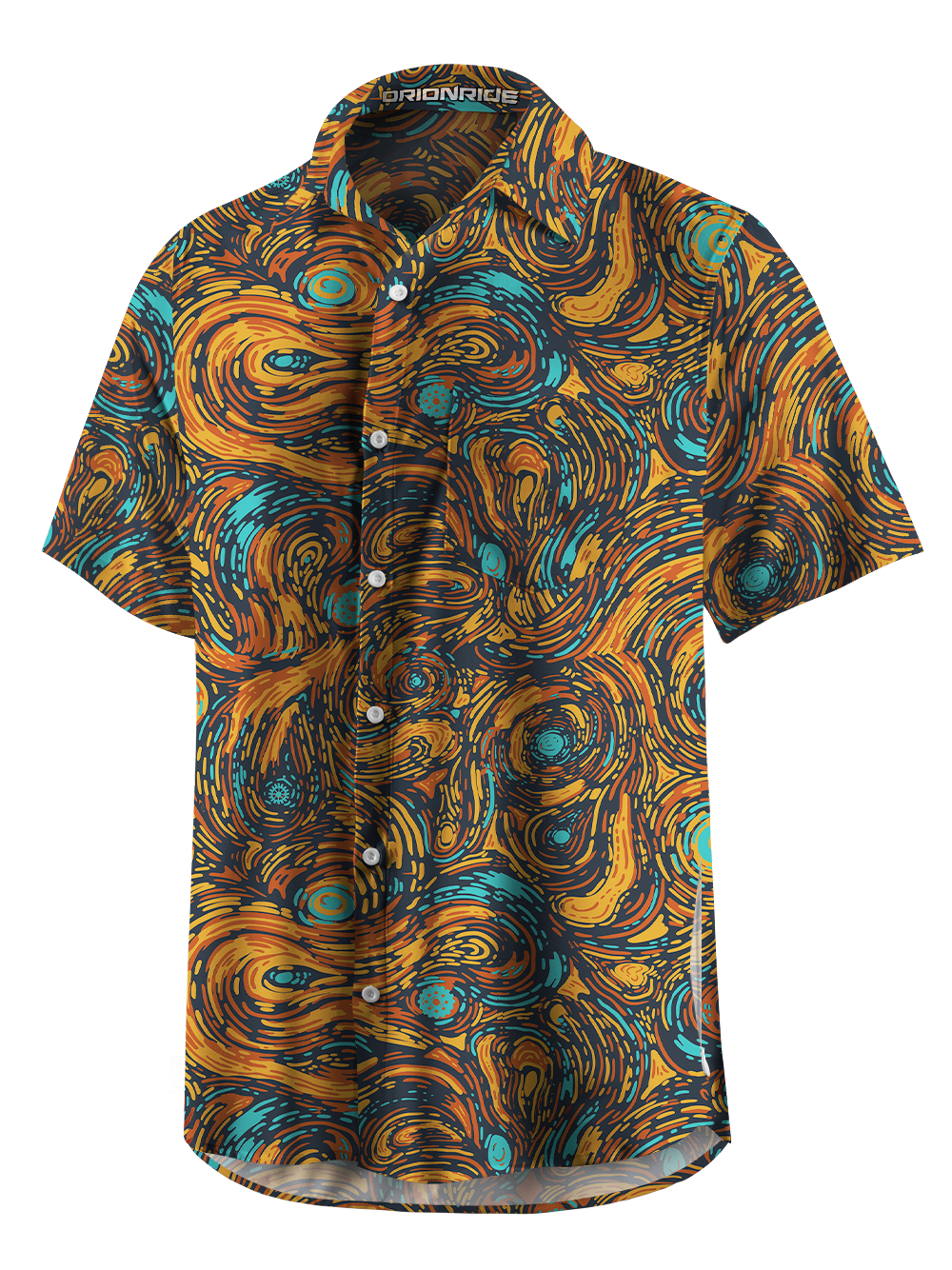 Orionride Starry Sky Zipper Pockets Ultra Lightweight Short Sleeves Gravel Shirt