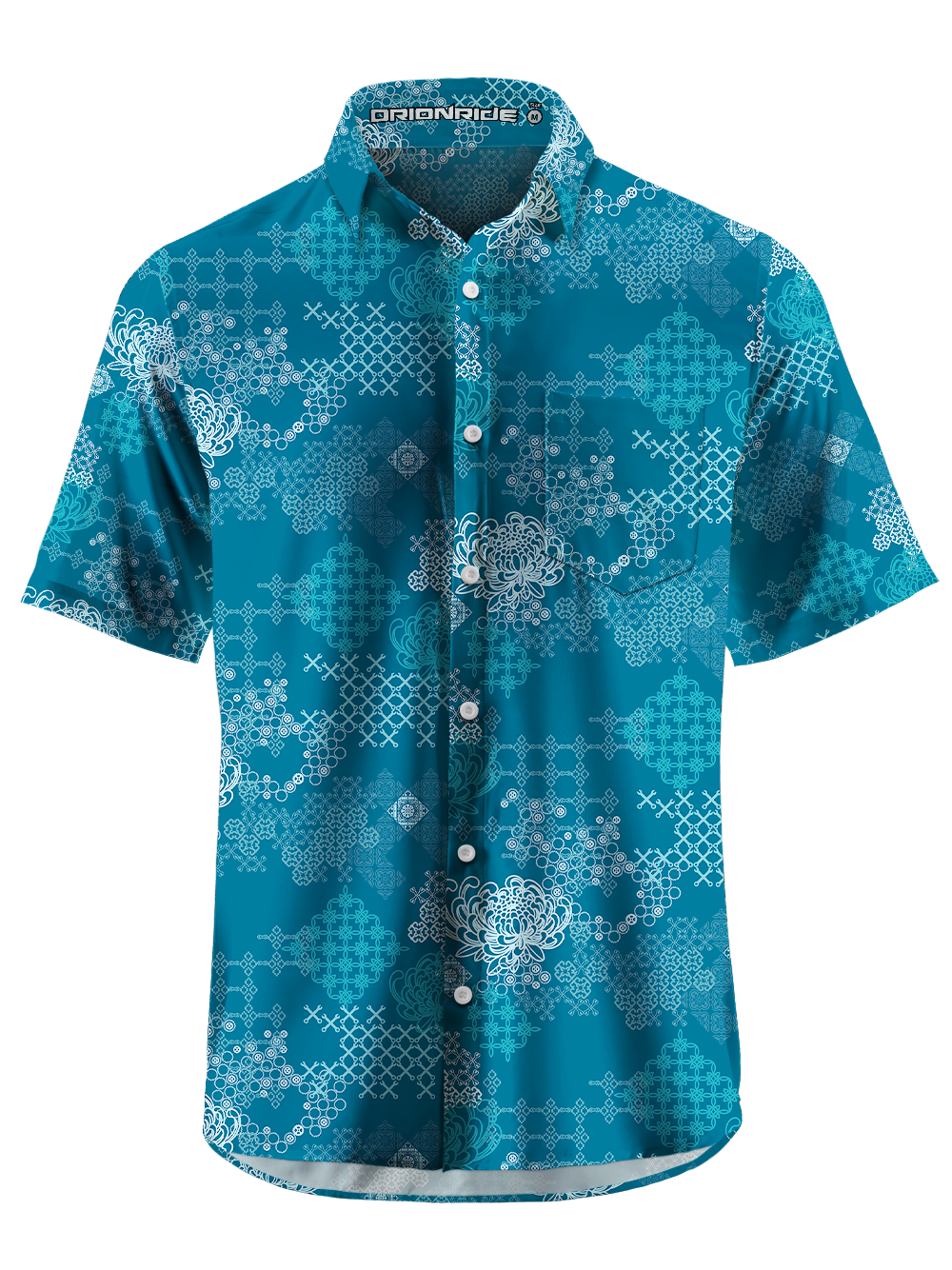 Orionride Checkered Pattern Zipper Pockets Ultra Lightweight Short Sleeves Gravel Shirt