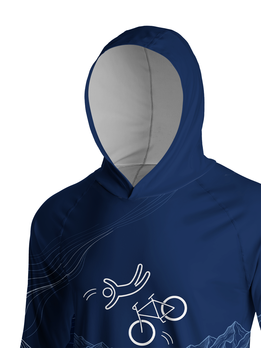 Orionride I'm Fine Long Sleeve Cycling Hoodie Shirt