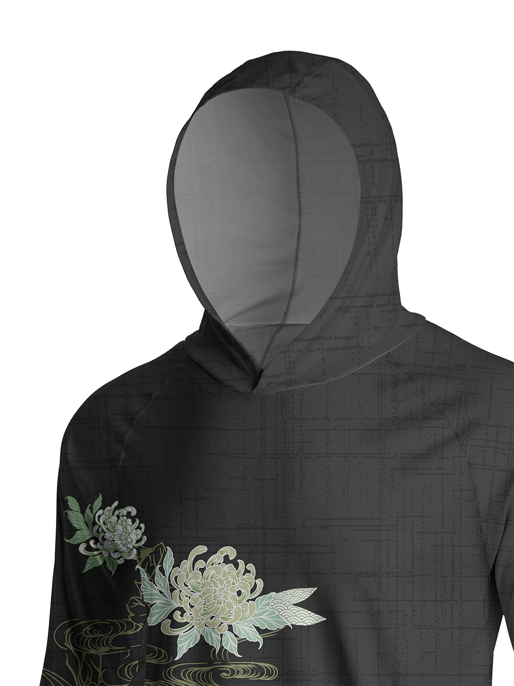 Orionride Golden Chrysanthemum Long Sleeve Cycling Hoodie Shirt