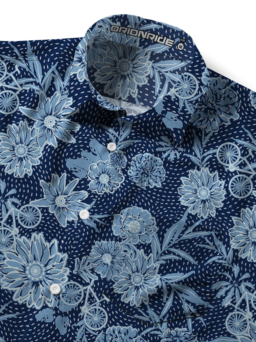 Orionride Flower Room Zipper Pockets Ultra Lightweight Short Sleeves Gravel Shirt