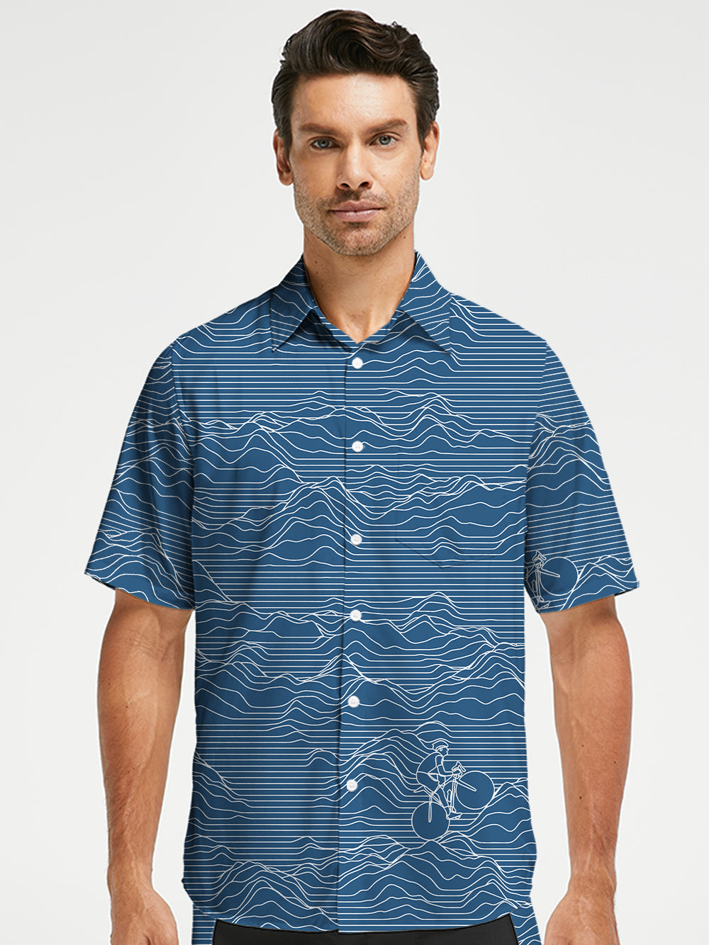 Orionride Cycling Travels Ultra Lightweight Short Sleeves Hawaiian shirt