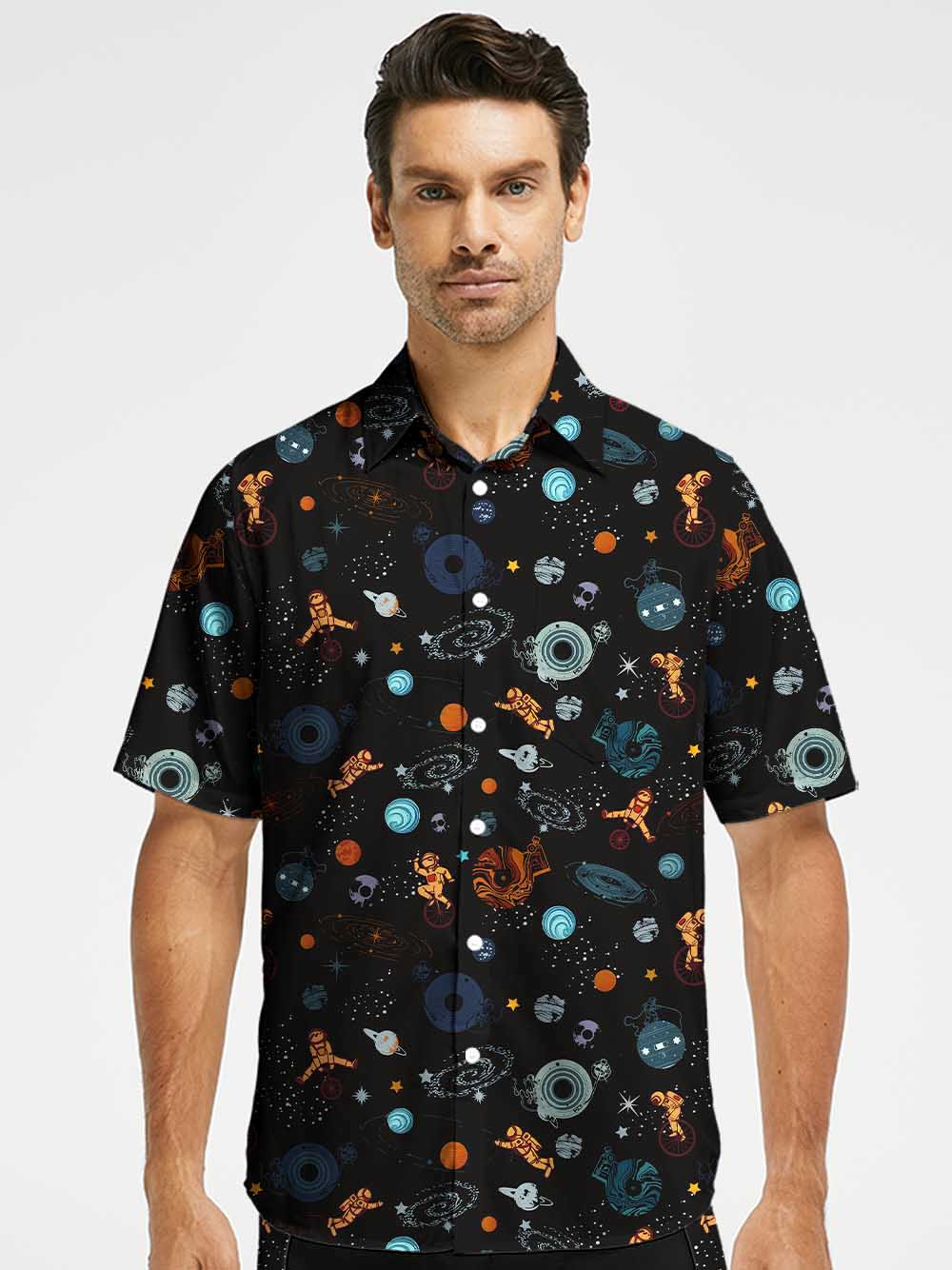 Orionride Interstellar Travel Zipper Pockets Ultra Lightweight Short Sleeves Gravel Shirt