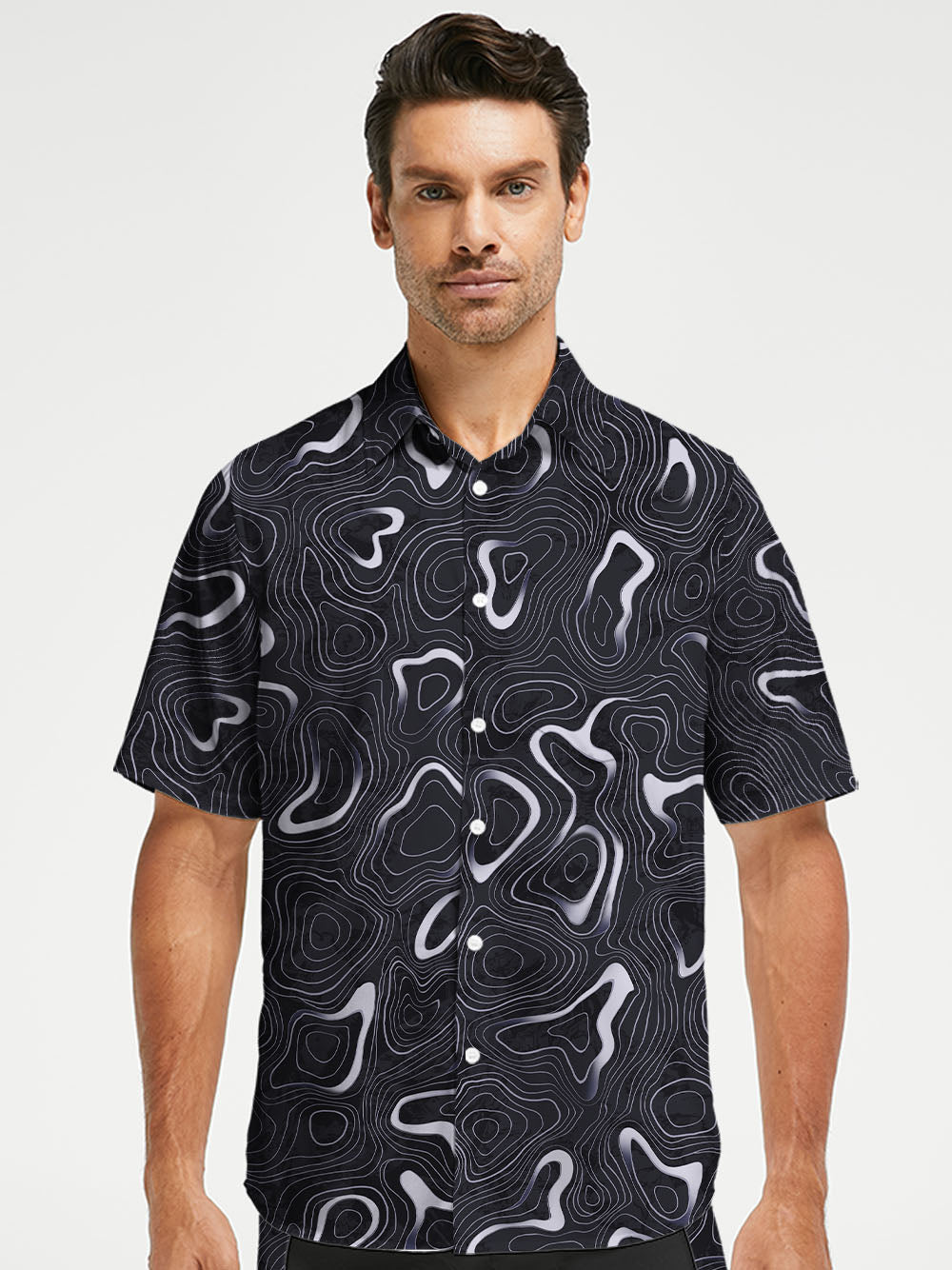 Orionride Mysterious Contours Zipper Pockets Ultra Lightweight Short Sleeves Gravel Shirt