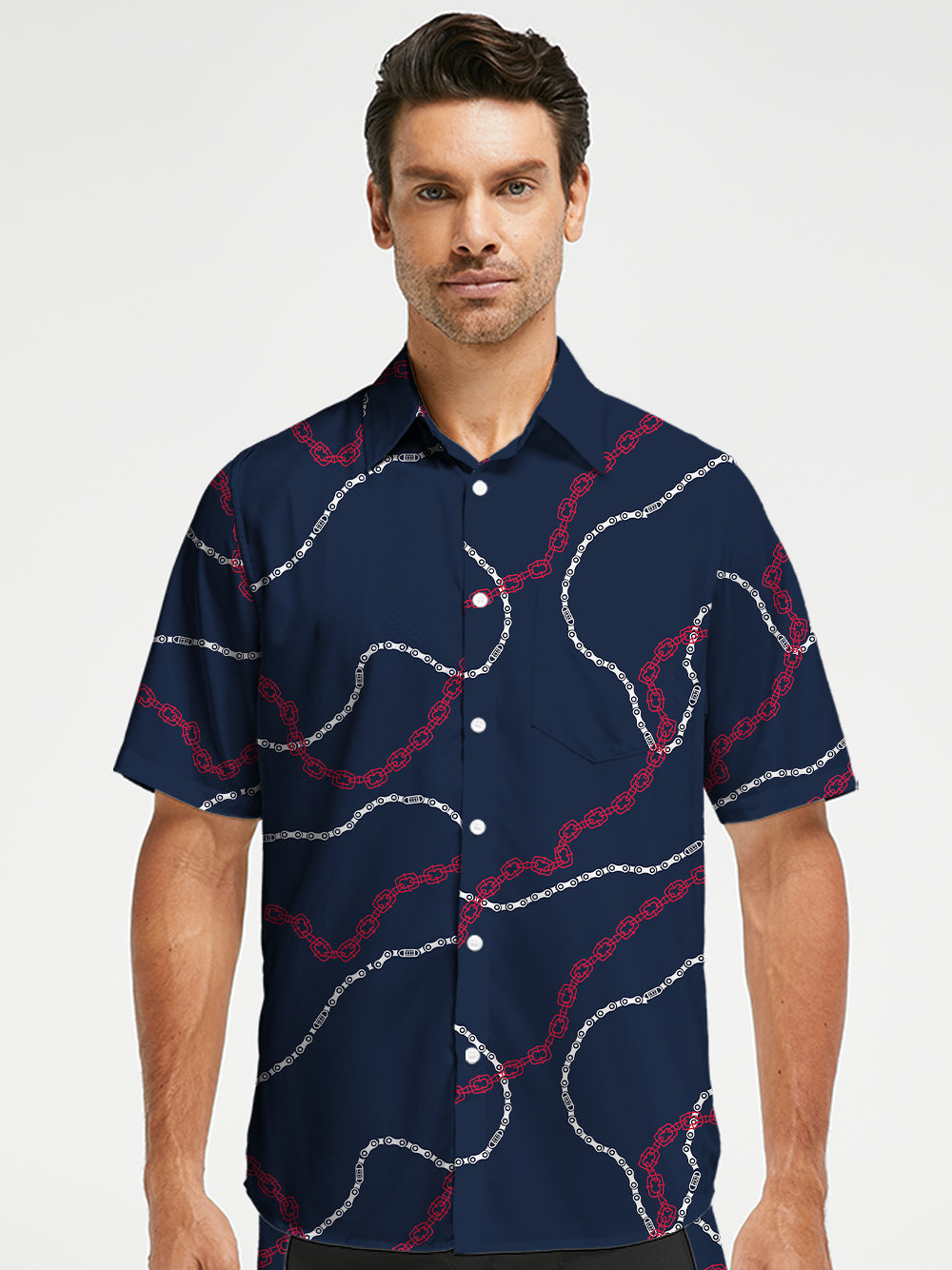 Orionride Dancing Chains Zipper Pockets Ultra Lightweight Short Sleeves Gravel Shirt