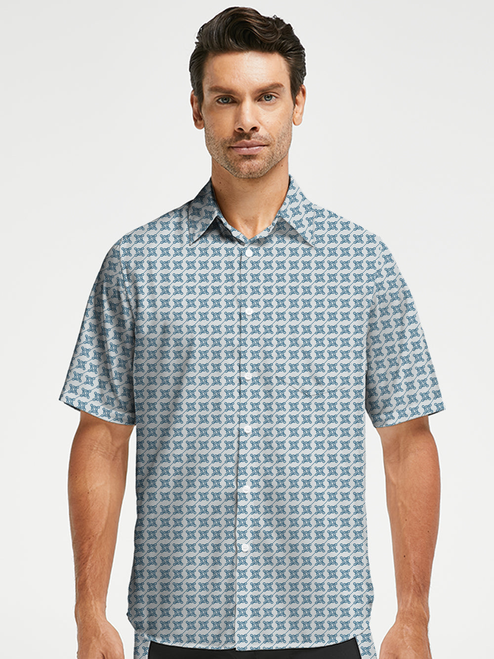 Orionride Square Chain Zipper Pockets Ultra Lightweight Short Sleeves Gravel Shirt