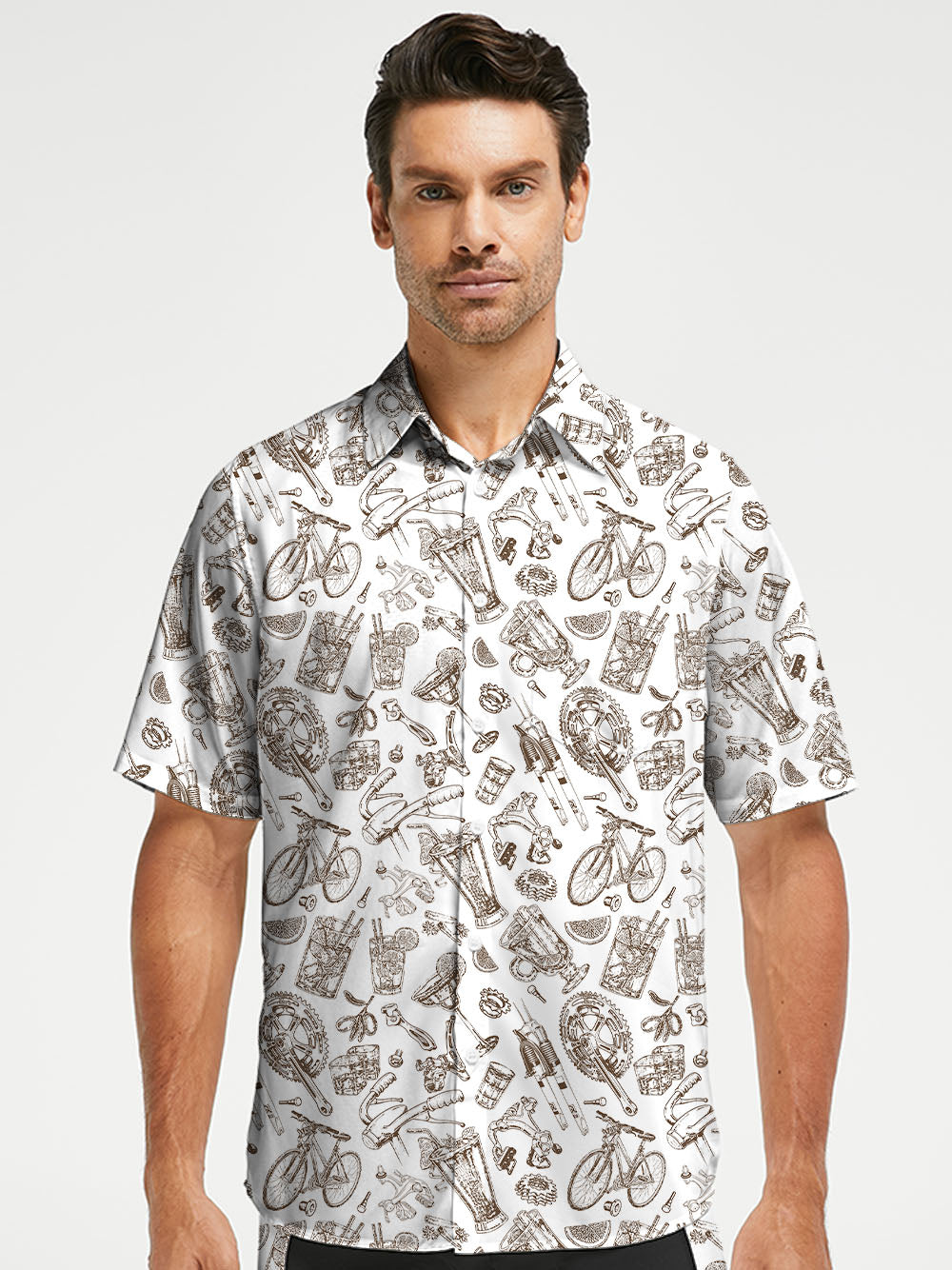 Orionride Cocktails And Parts Zipper Pockets Ultra Lightweight Short Sleeves Gravel Shirt
