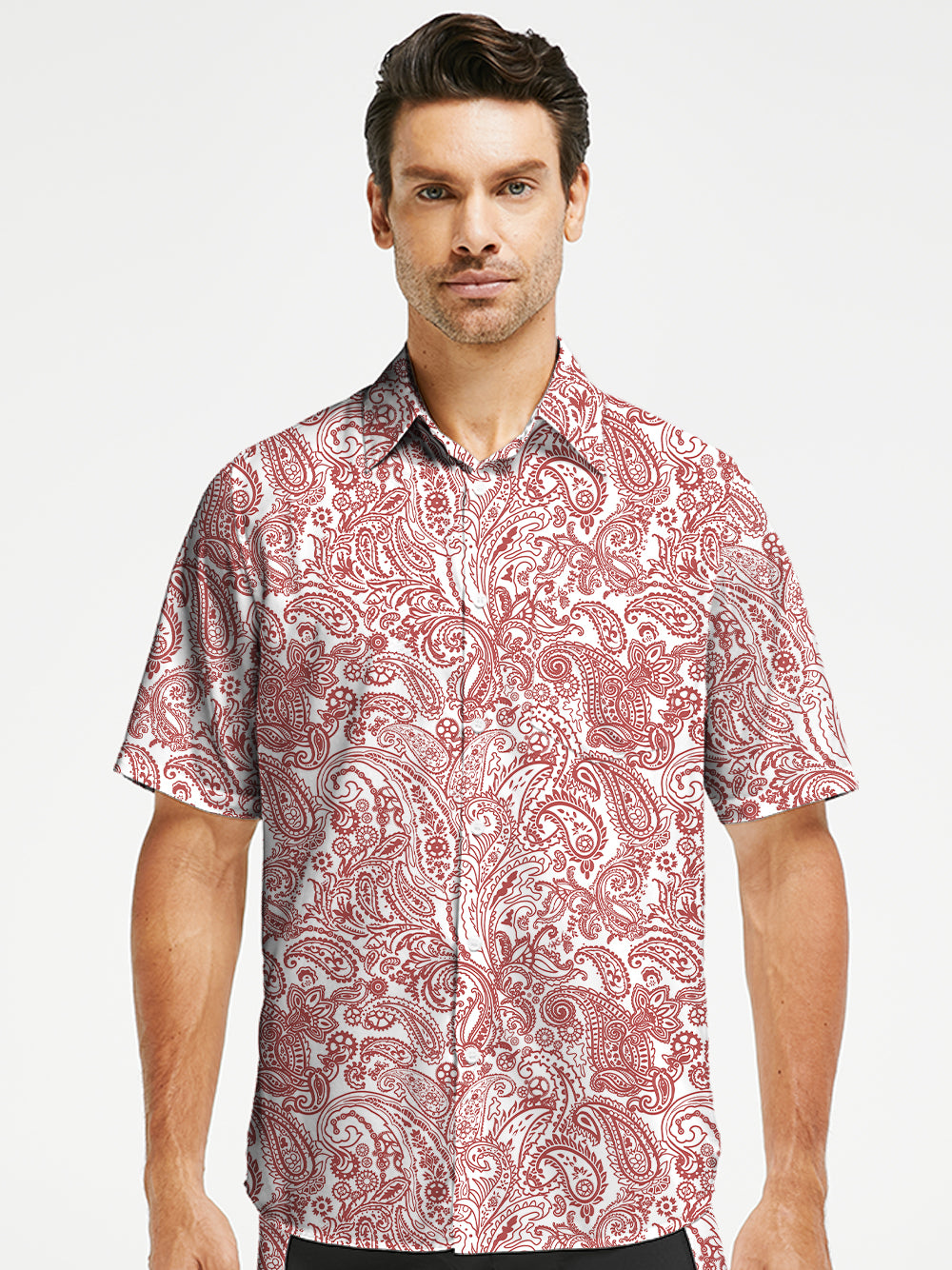 Orionride Cashew Flower Kingdom Zipper Pockets Ultra Lightweight Short Sleeves Gravel Shirt