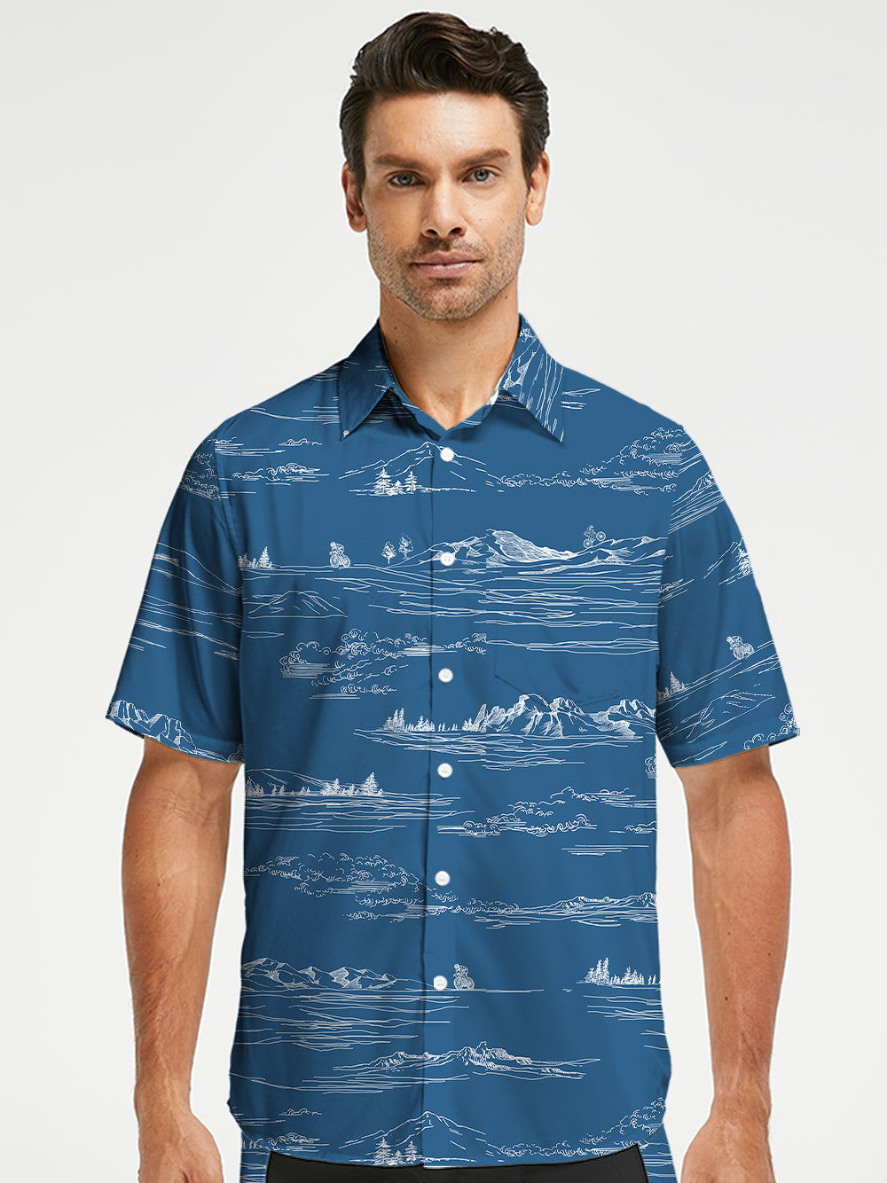 Orionride Relaxed Riding Zipper Pockets Ultra Lightweight Short Sleeves Gravel Shirt