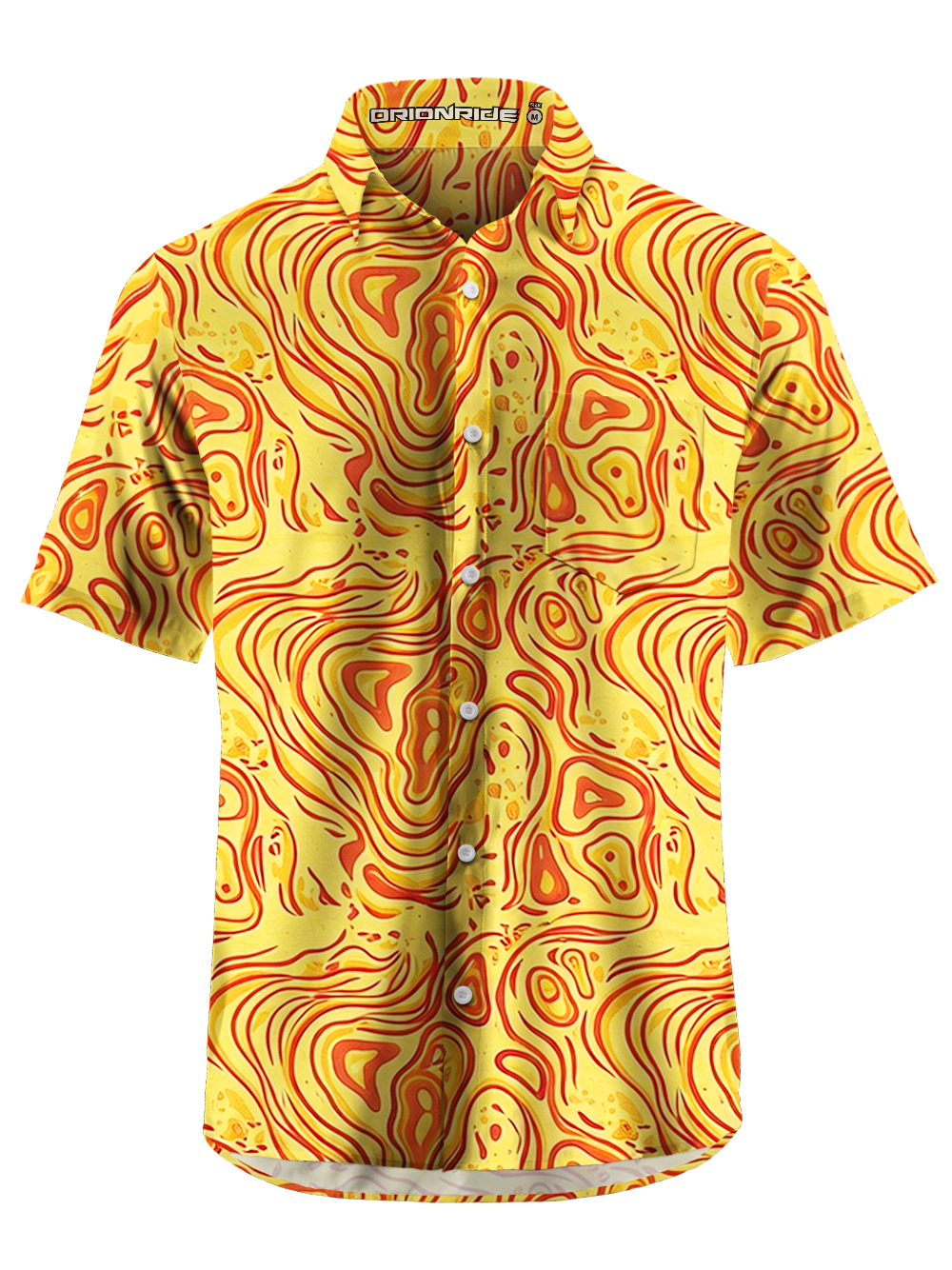 Orionride Ice And Fire Blend Zipper Pockets Ultra Lightweight Short Sleeves Gravel Shirt