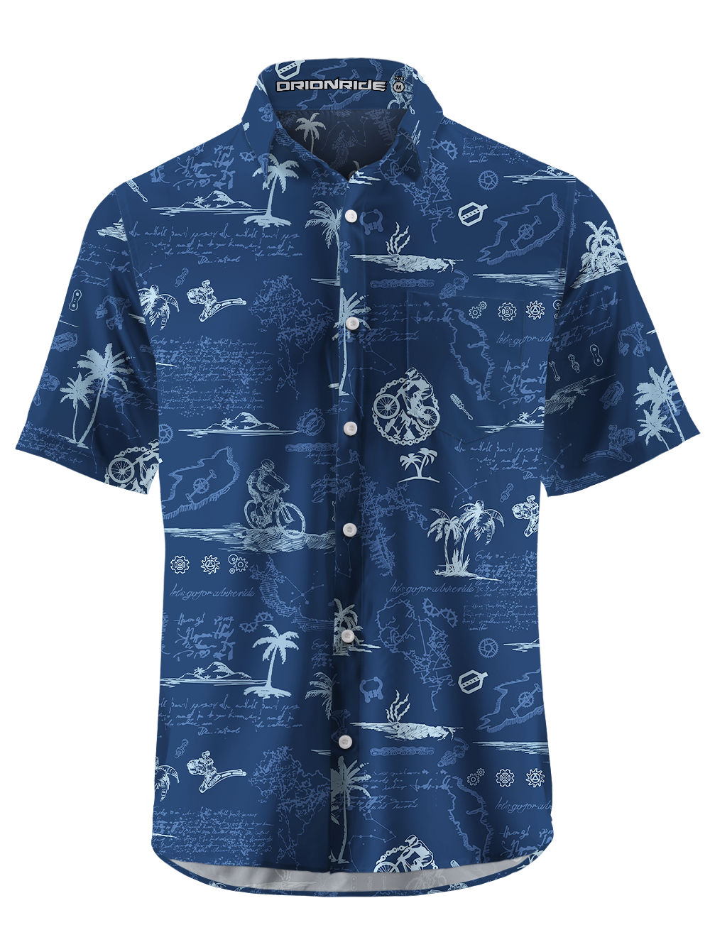 Orionride Island Relaxation Zipper Pockets Ultra Lightweight Short Sleeves Gravel Shirt