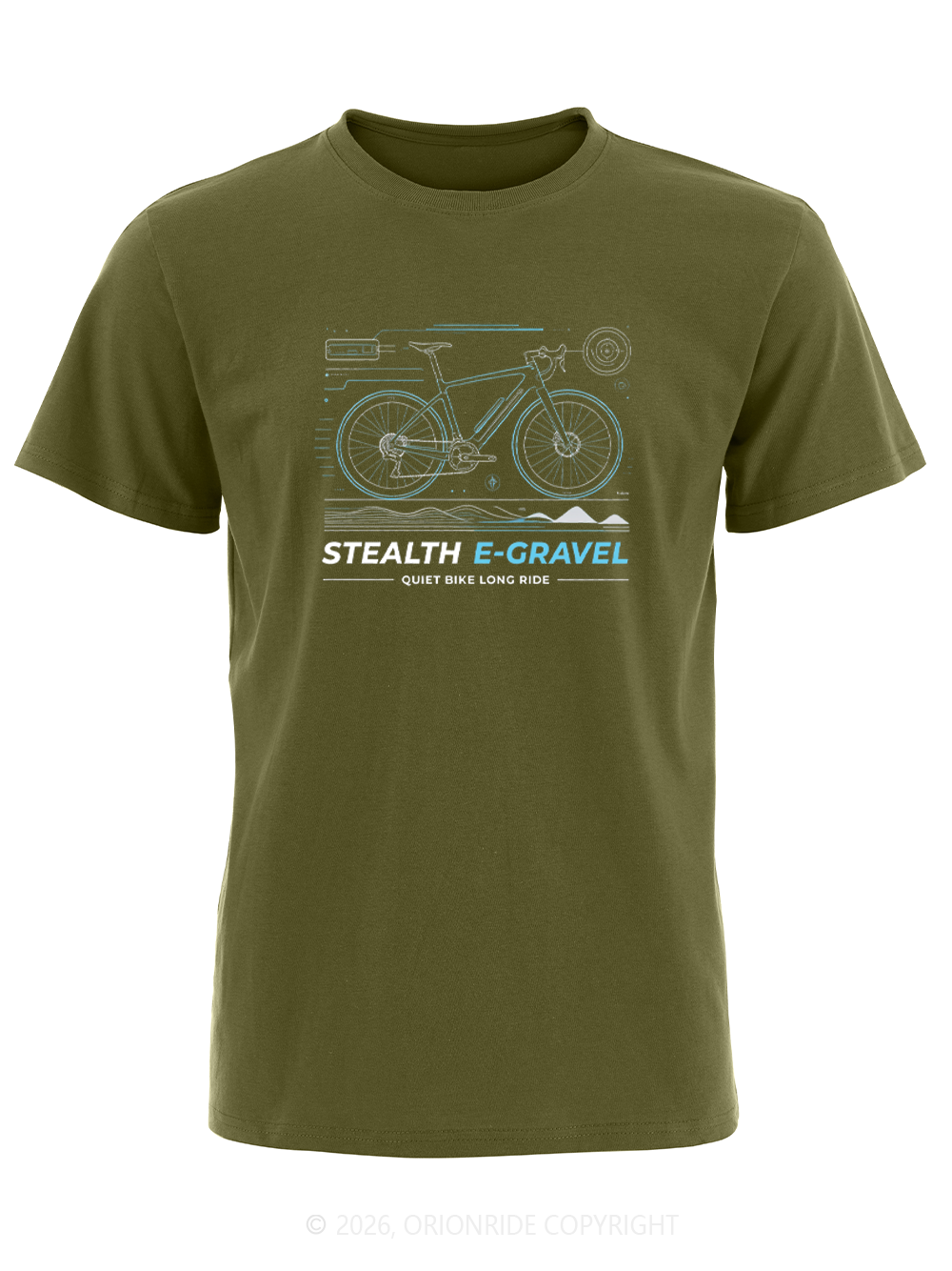 Orionride Blue Trail Tech Short Sleeves Bike T-Shirt