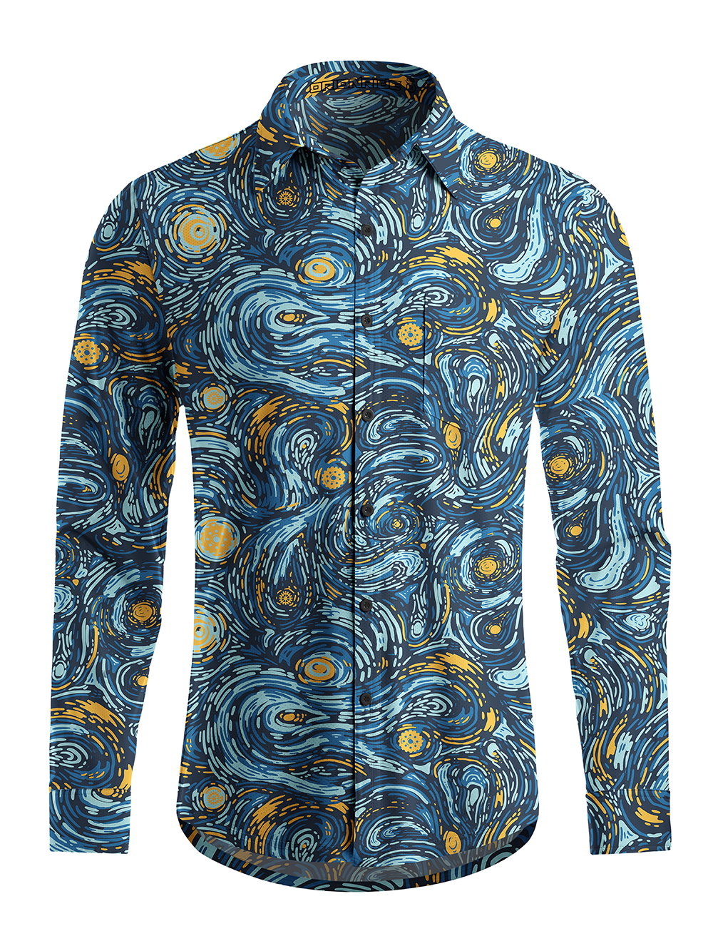 Orionride Starry Sky Men's Stretchy Breathable Long Sleeve Gravel Shirt