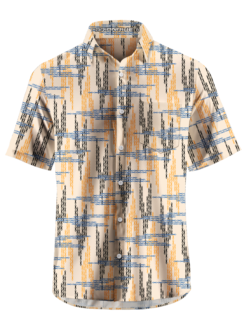 Orionride Line Weave Mix Zipper Pockets Ultra Lightweight Short Sleeves Gravel Shirt