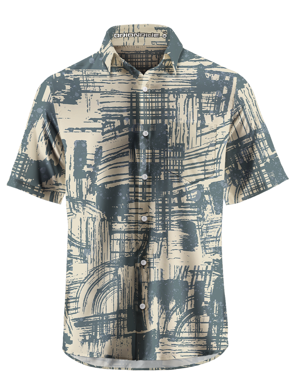 Orionride Building Outline Zipper Pockets Ultra Lightweight Short Sleeves Gravel Shirt