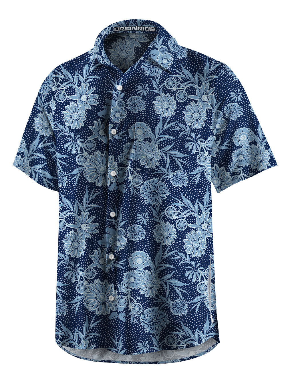 Orionride Flower Room Zipper Pockets Ultra Lightweight Short Sleeves Gravel Shirt