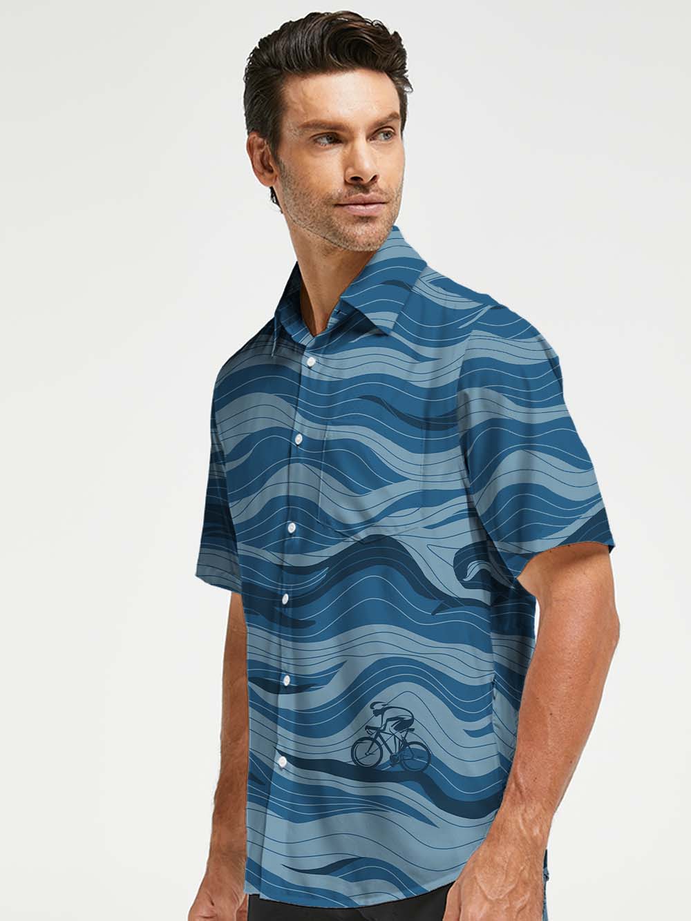 Orionride Winding Curves Zipper Pockets Ultra Lightweight Short Sleeves Gravel Shirt